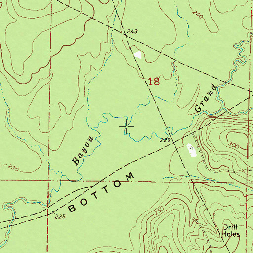 Topographic Map of Buck Branch, LA