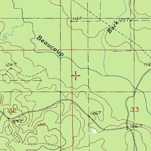 Topographic Map of Buck Branch, LA