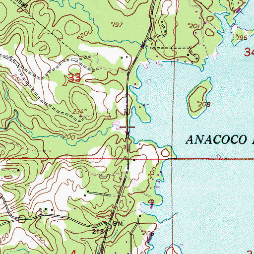 Topographic Map of Buck Creek, LA