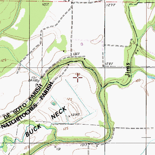 Topographic Map of Buck Neck, LA