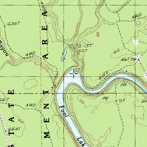 Topographic Map of Buckshot Bayou, LA
