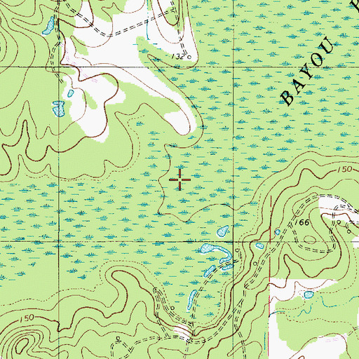 Topographic Map of Buffalo Bayou, LA