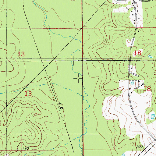 Topographic Map of Bullard Branch, LA