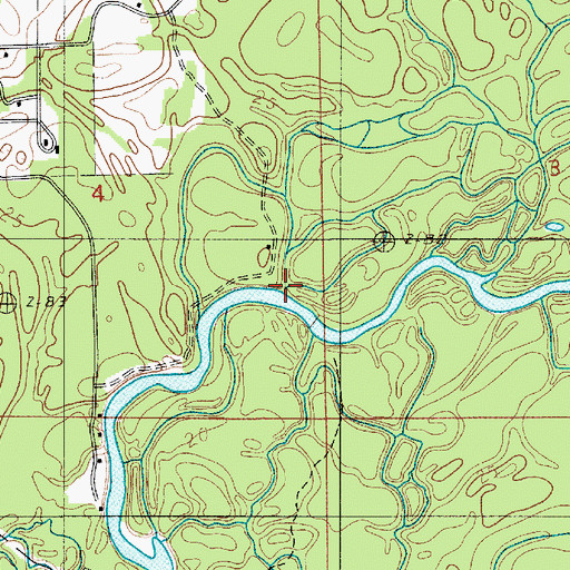 Topographic Map of Bunchs Creek, LA