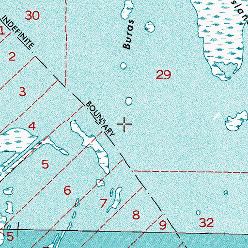 Topographic Map of Buras Bayou, LA