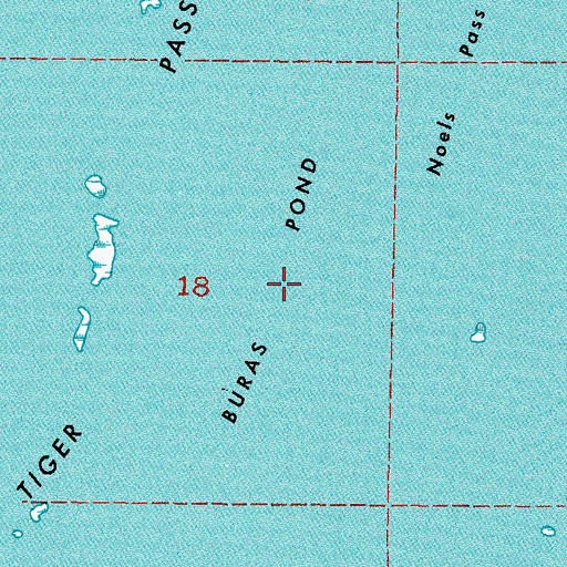 Topographic Map of Buras Pond, LA
