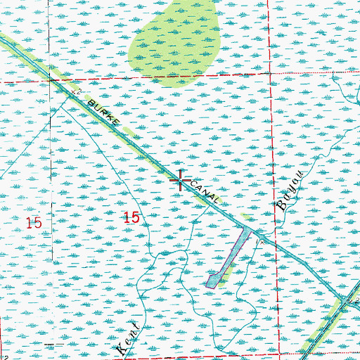 Topographic Map of Burke Canal, LA