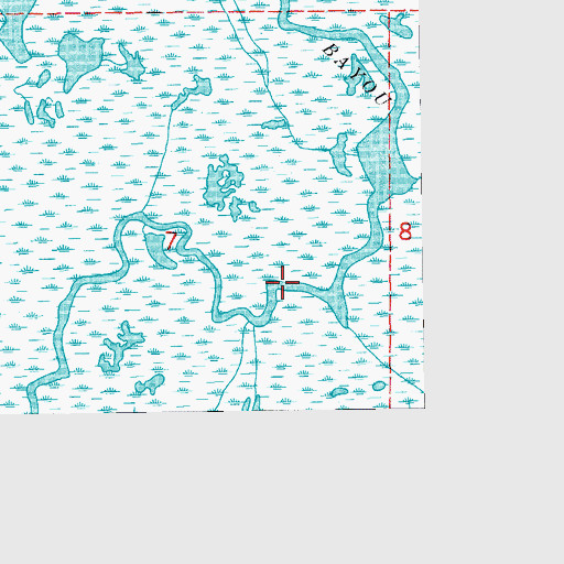 Topographic Map of Burkes Bayou, LA