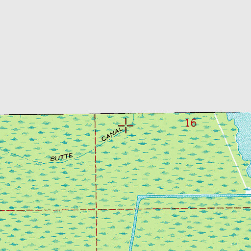 Topographic Map of Butte Canal, LA