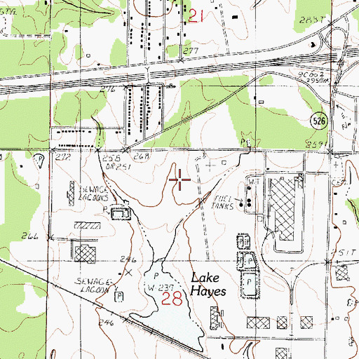 Topographic Map of Caddo Parish Penal Farm, LA