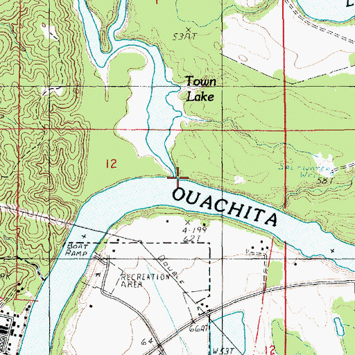 Topographic Map of Callahan Branch, LA