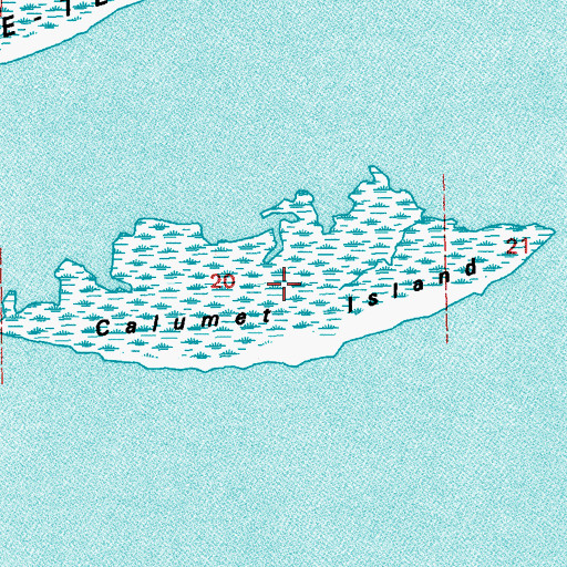 Topographic Map of Calumet Island, LA