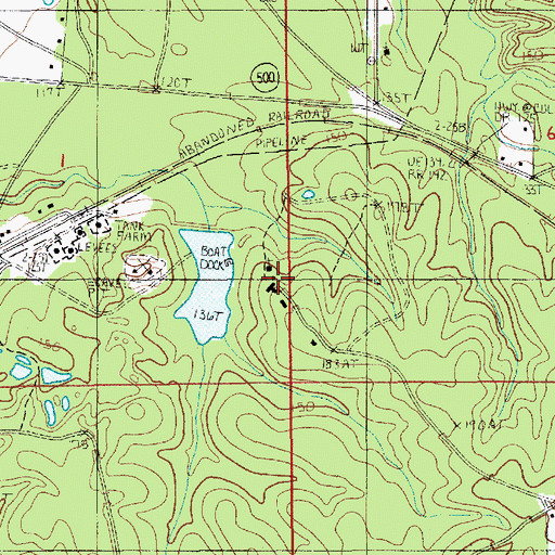 Topographic Map of Camp Attakapas, LA