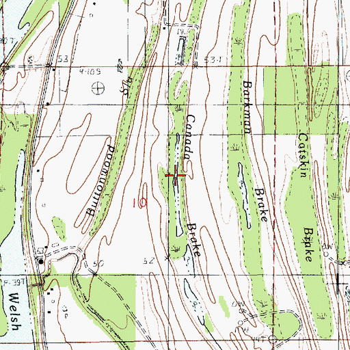 Topographic Map of Canada Brake, LA