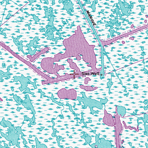 Topographic Map of Canal Marine, LA