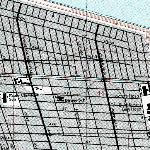 Topographic Map of Canal Number Two, LA