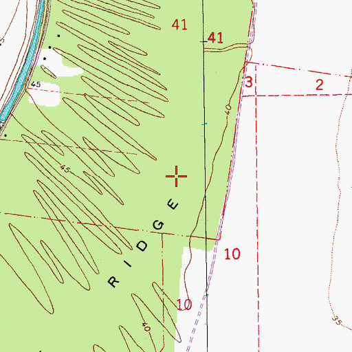 Topographic Map of Cane Ridge, LA