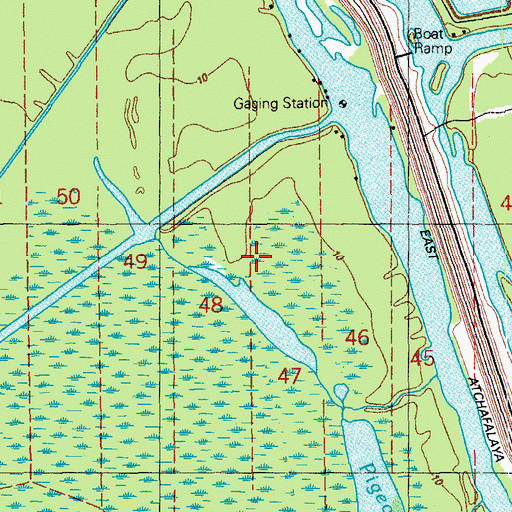 Topographic Map of Caney Bayou, LA