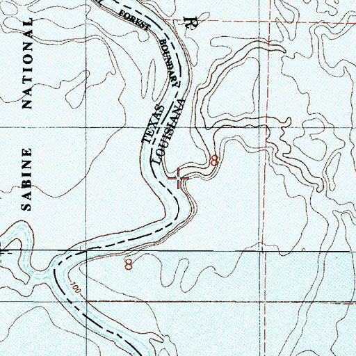 Topographic Map of Caney Creek, LA