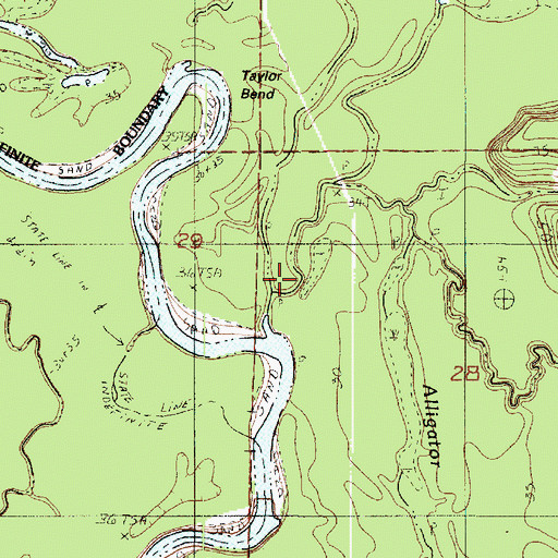 Topographic Map of Caney Creek, LA