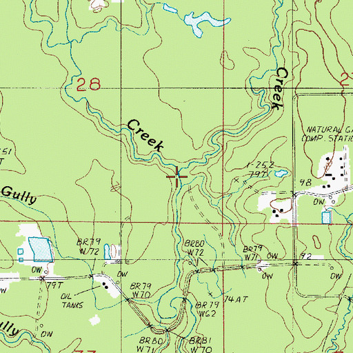 Topographic Map of Caney Creek, LA