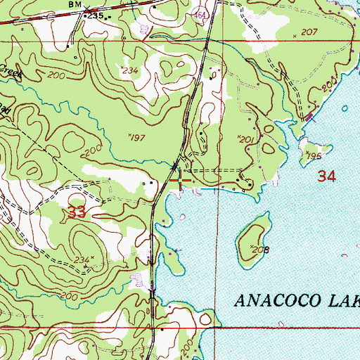 Topographic Map of Caney Creek, LA