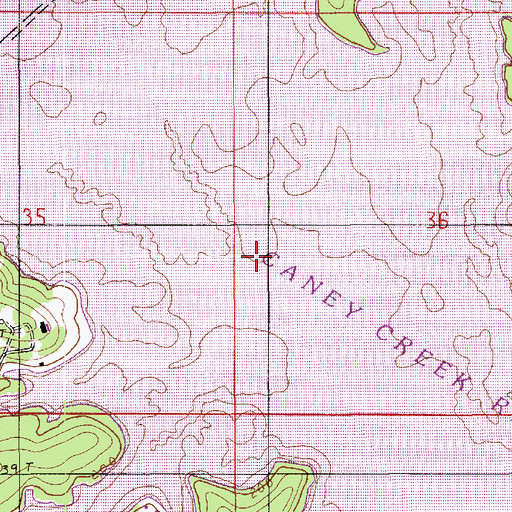 Topographic Map of Caney Creek, LA