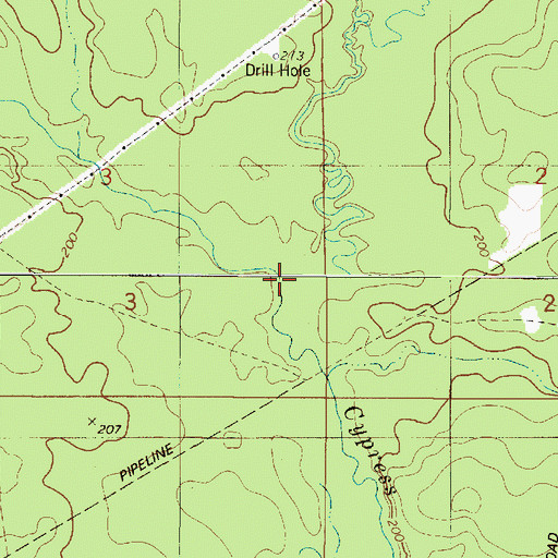 Topographic Map of Caney Creek, LA