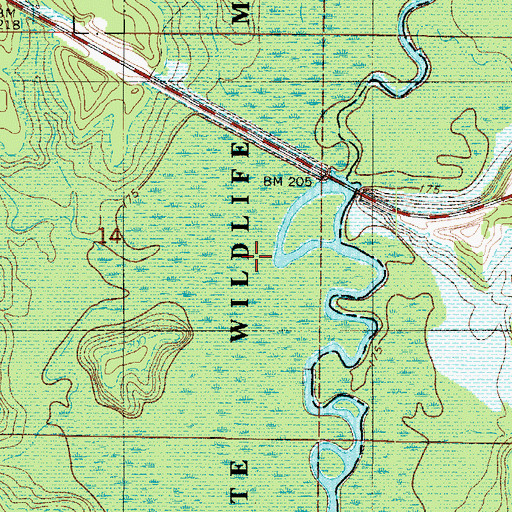 Topographic Map of Caney Creek, LA