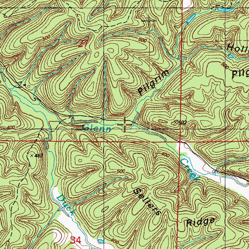 Topographic Map of Pilgrim Hollow, AR