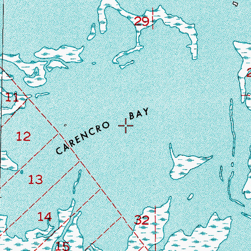 Topographic Map of Carencro Bay, LA