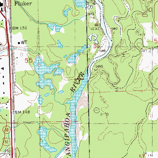 Topographic Map of Carpenter Branch, LA