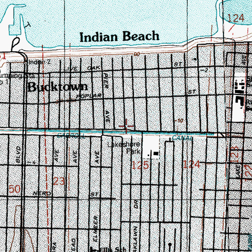 Topographic Map of Carroll Canal, LA