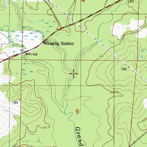 Topographic Map of Carroll Creek, LA