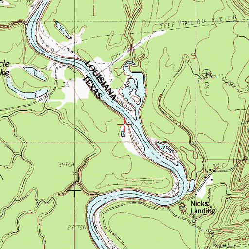 Topographic Map of Carter Creek, LA