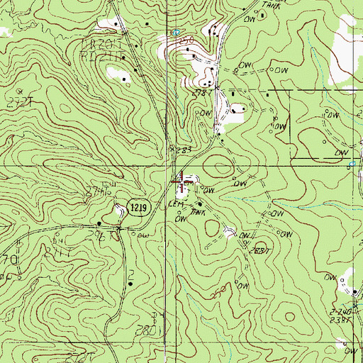 Topographic Map of Cassel Cemetery, LA