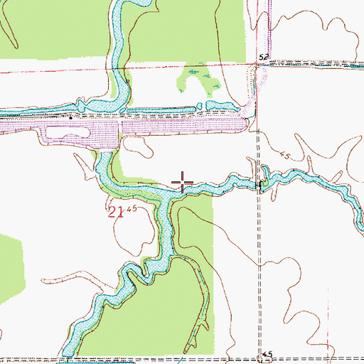 Topographic Map of Castoff Slough, LA