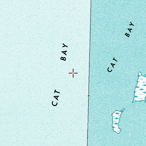 Topographic Map of Cat Bay, LA