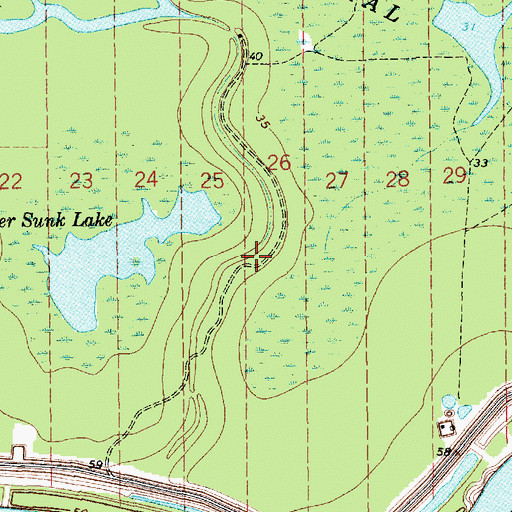 Topographic Map of Catfish Bayou, LA