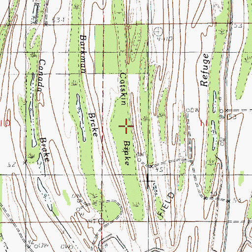 Topographic Map of Catskin Brake, LA