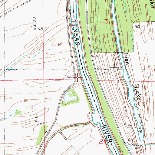 Topographic Map of Chantilly Church, LA