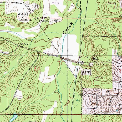 Topographic Map of Chautauqua Creek, LA