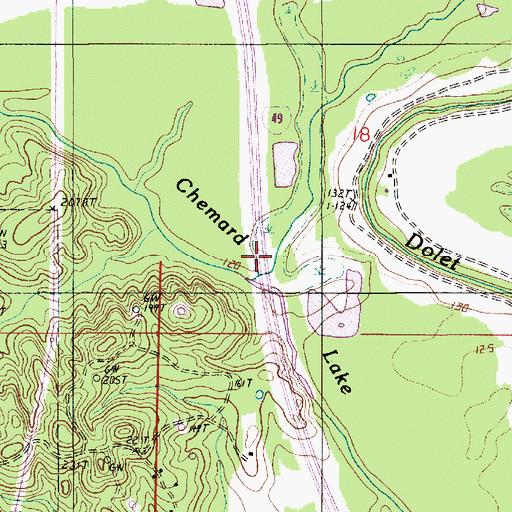 Topographic Map of Chemard Lake, LA