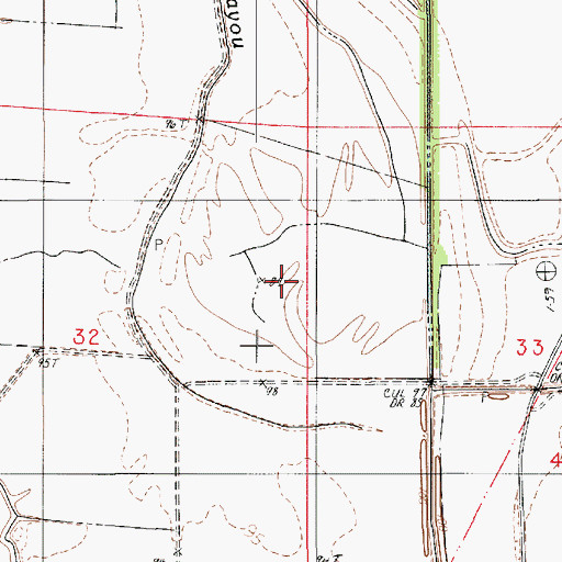 Topographic Map of Chicot Lake, LA