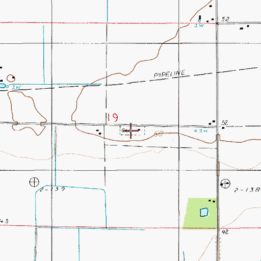 Topographic Map of China Cemetery, LA