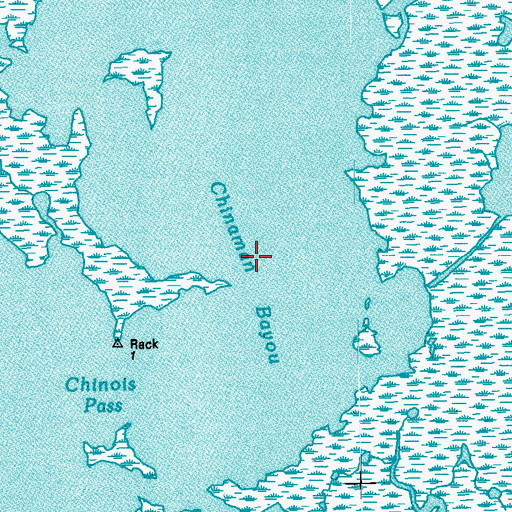 Topographic Map of Chinaman Bayou, LA