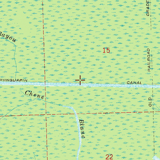 Topographic Map of Chinquapin Canal, LA