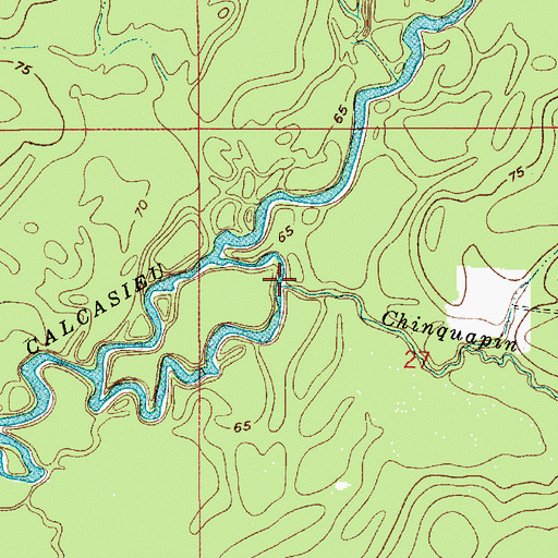 Topographic Map of Chinquapin Creek, LA