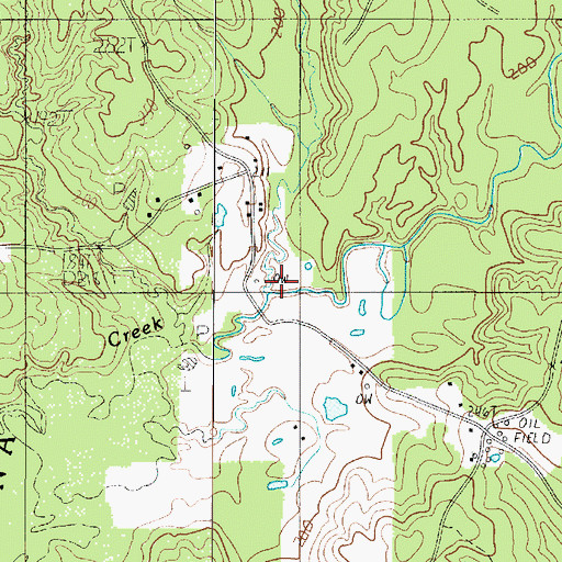 Topographic Map of Chotaw Creek, LA