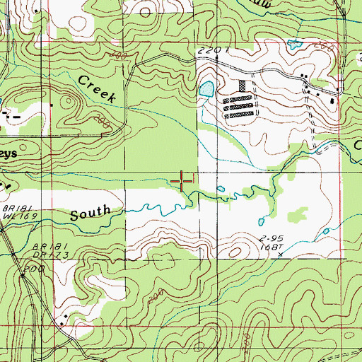 Topographic Map of Chunk Creek, LA